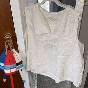 Pact Cream 💯 Cotton Gauze Sleeveless top